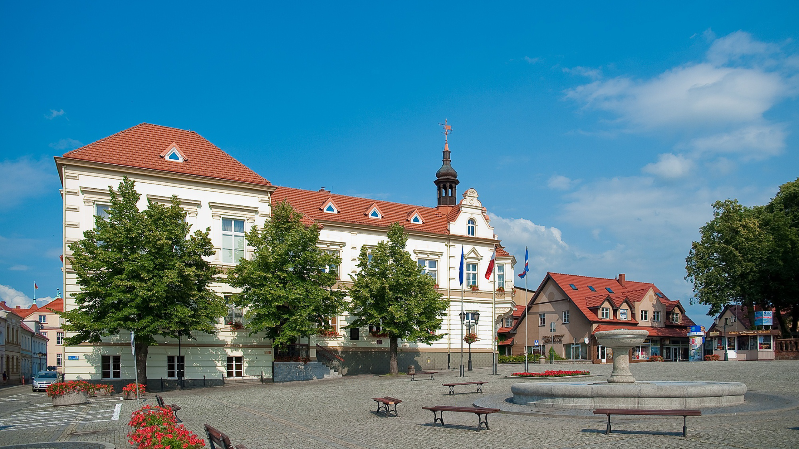 widok z lotu ptaka - miasto Wałcz